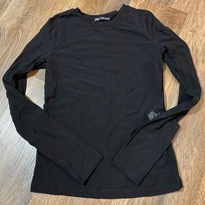 ZARA - BLACK MESH LONG SLEEVE TOP - SIZE S
